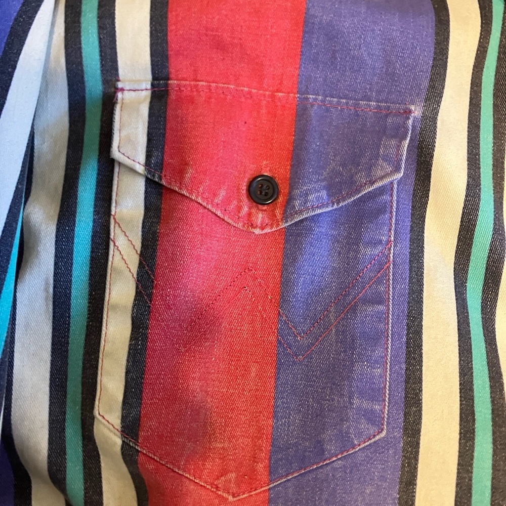 $80s Wrangler Men's Brushpopper Shirt - Picture 3 of 6